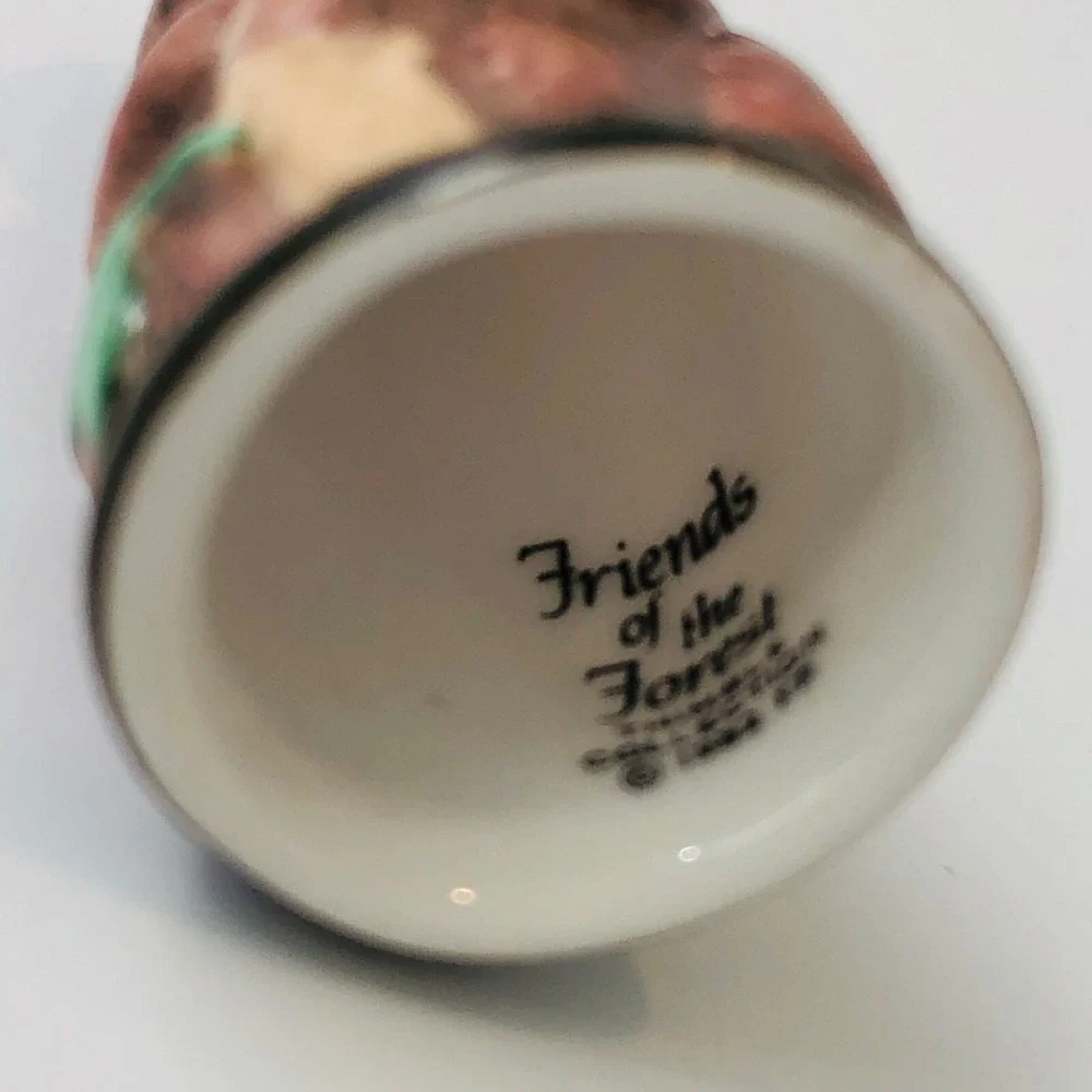 Franklin Mint Porcelain Beaver Thimble Friends of the the Forest Series Vtg 80s‎